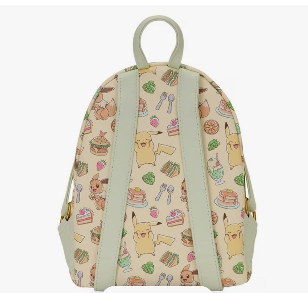 Loungefly Pokemon Cafe Pikachu and Eevee Food Mini Backpack Exclusive