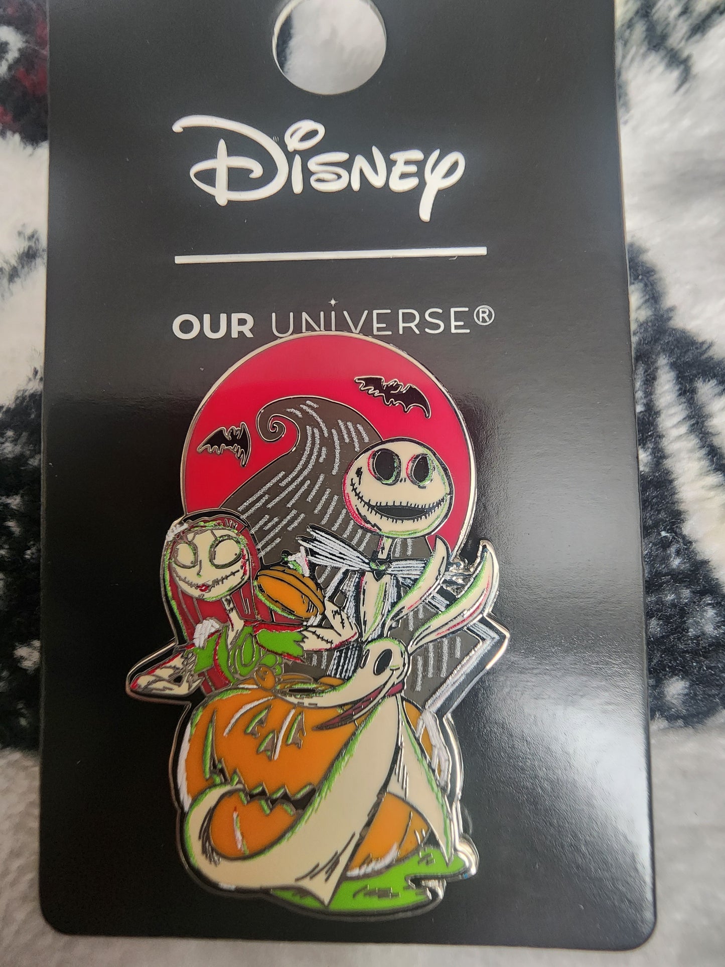 Loungefly Disney Nightmare Before Christmas Jack, Sally and Zero Halloween Pin