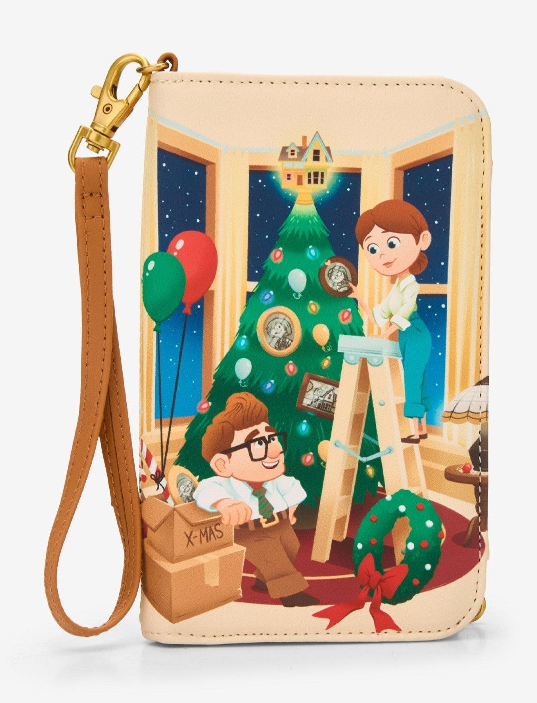 Loungefly Disney Pixar Up Carl and Ellie Tree Decorating Holiday Wallet