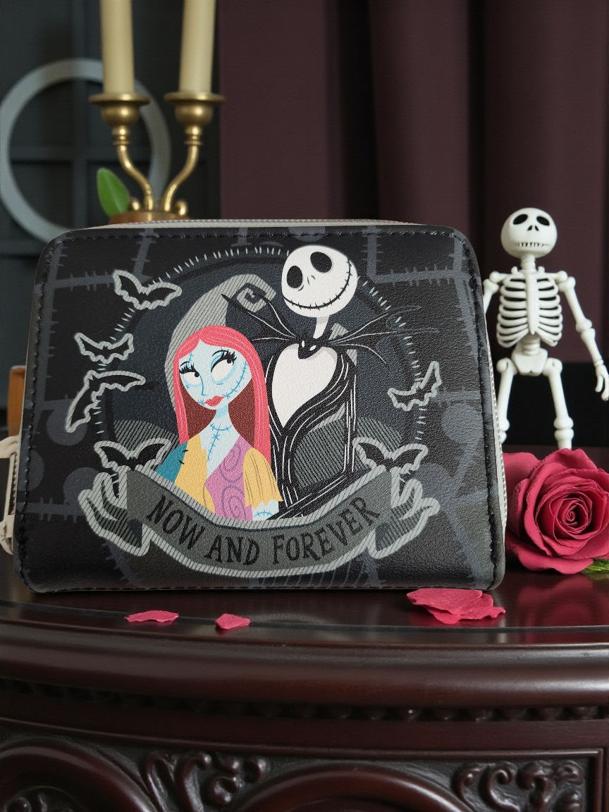 Loungefly Disney Nightmare Before Christmas Jack and Sally Split Wallet