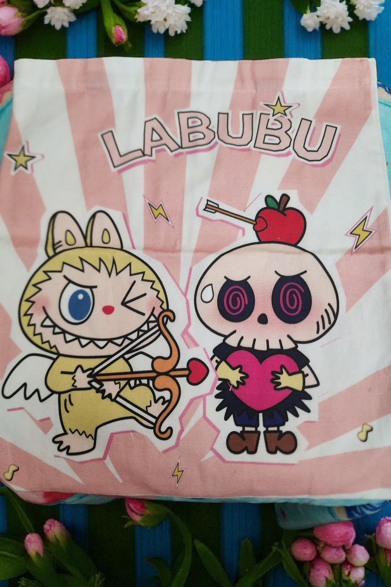 Labubu Group Shot Canvas Tote Bag/Book Bag