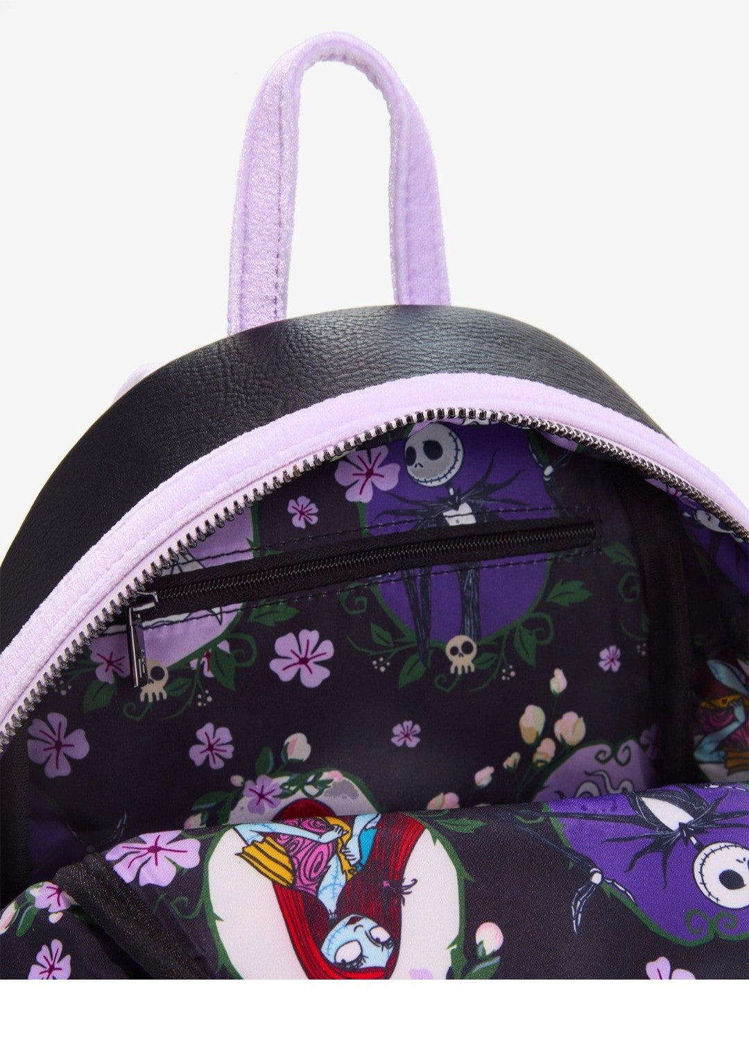 Loungefly Disney Nightmare Before Christmas Jack, Sally and Zero Embroidered Floral Backpack