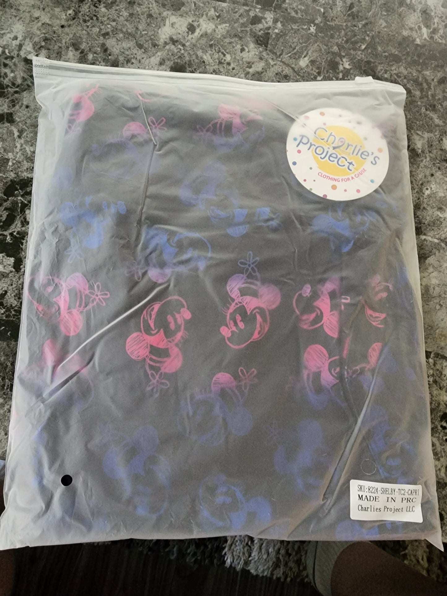 *Charlies Project Disney Minnie Mouse Ombre Capri Legging