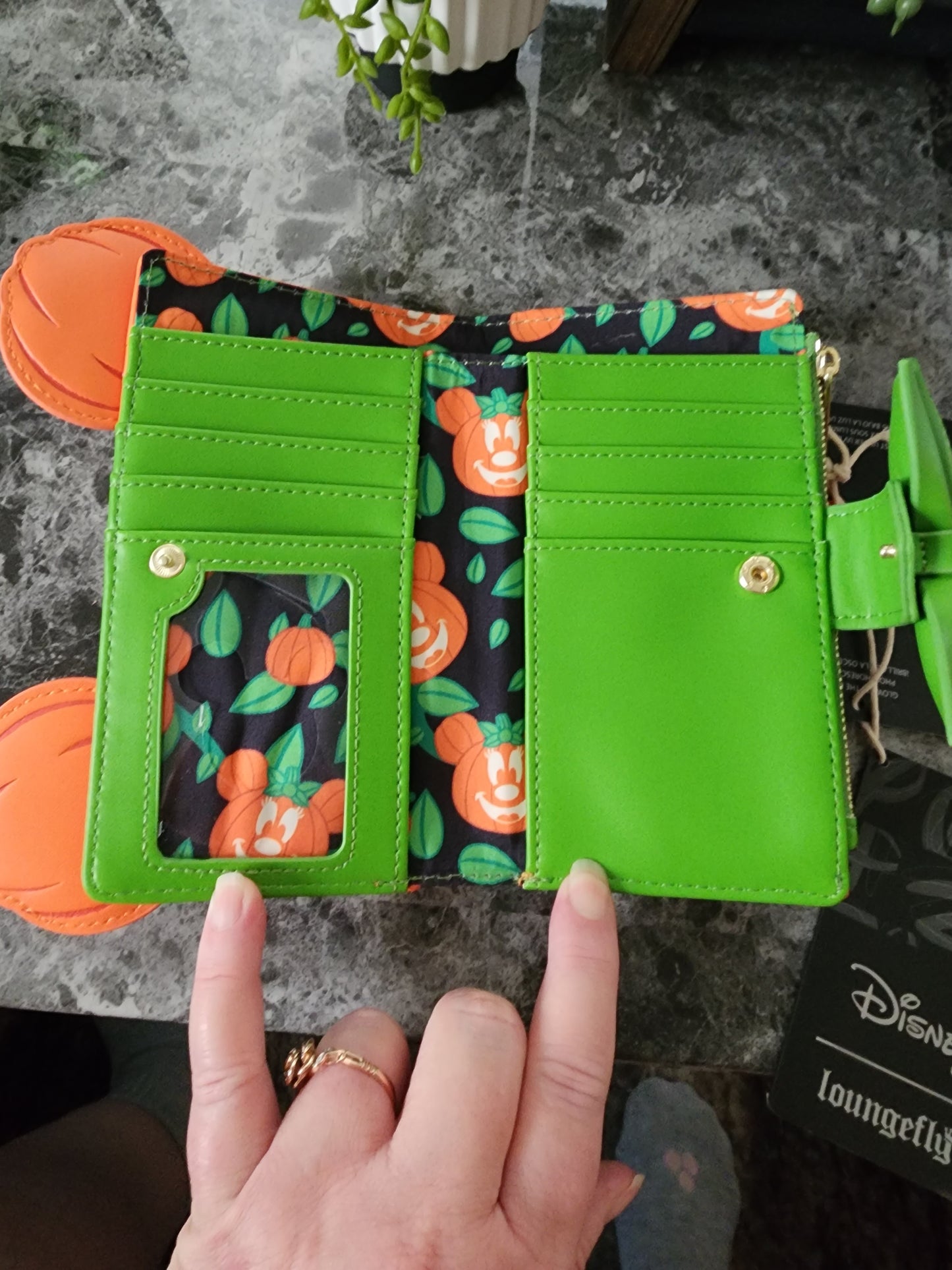Minnie Pumpkin Glow in the Dark Loungefly Disney Wallet