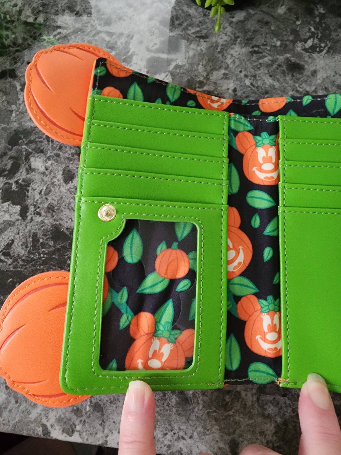 Minnie Pumpkin Glow in the Dark Loungefly Disney Wallet
