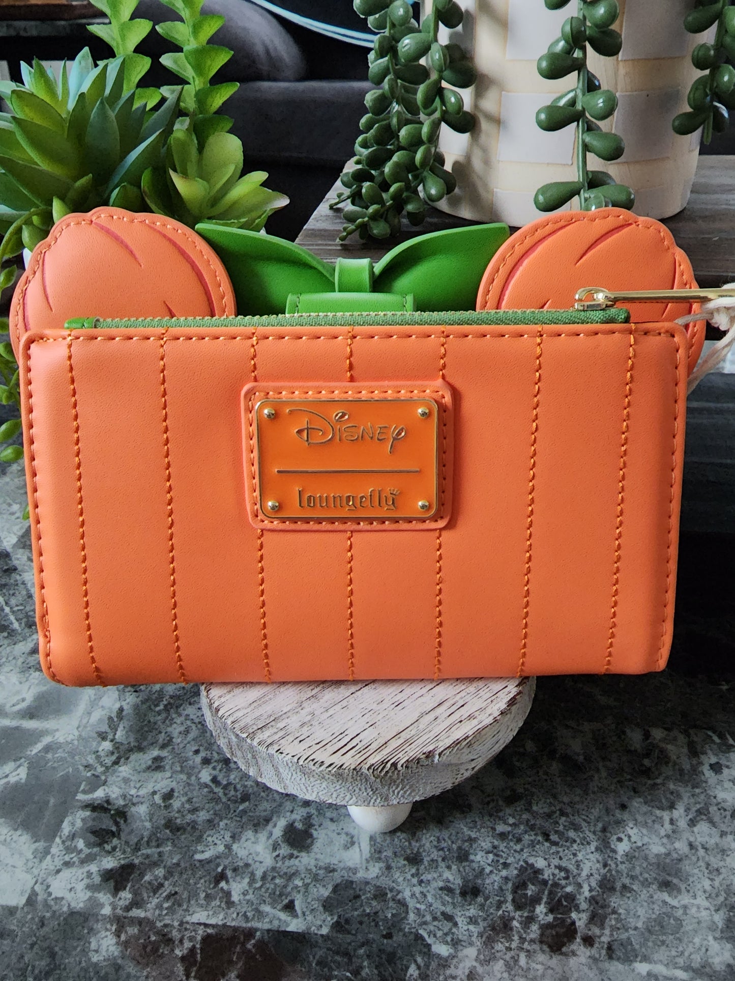 Minnie Pumpkin Glow in the Dark Loungefly Disney Wallet
