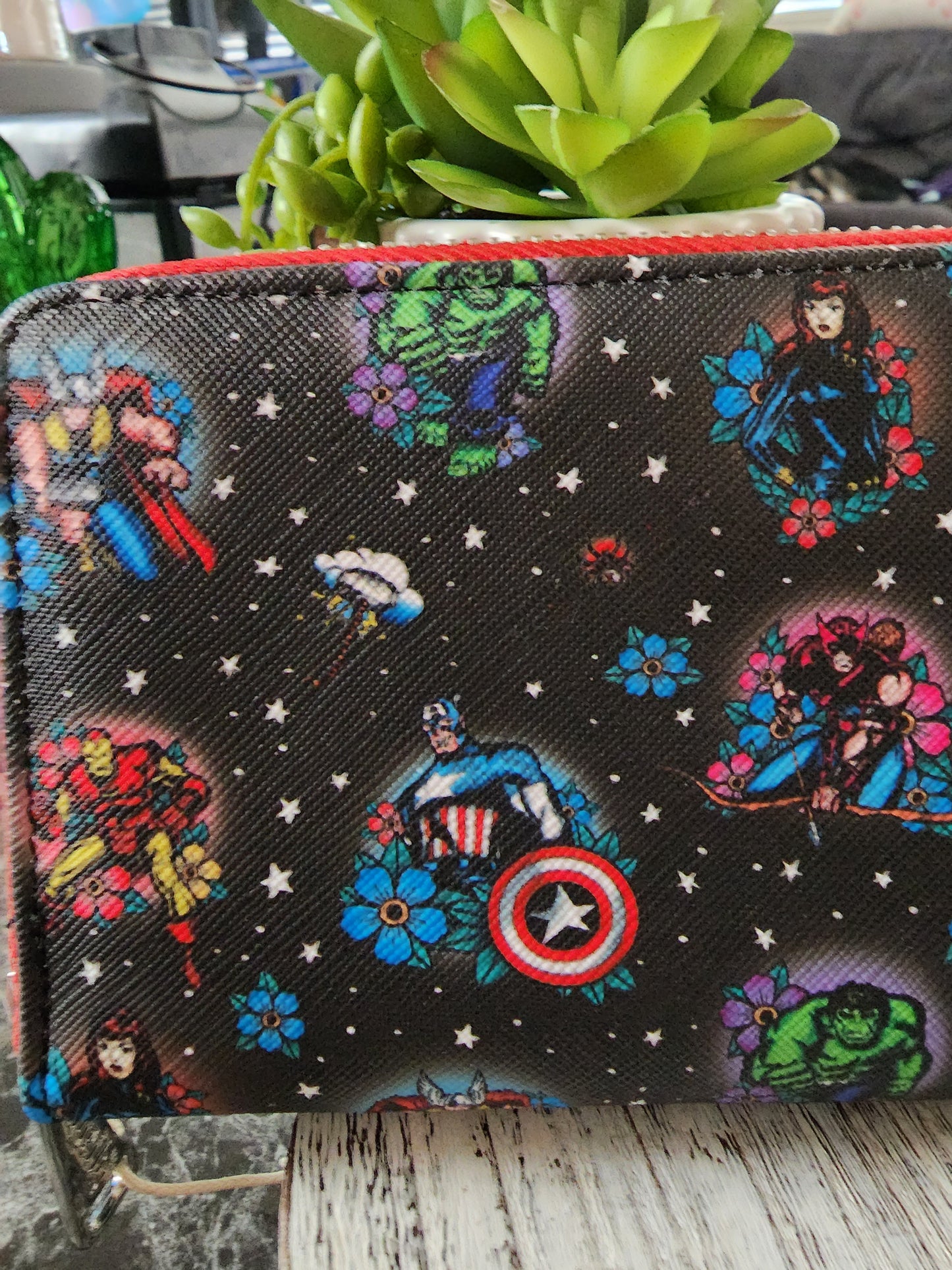 Loungefly Marvel Avengers Traditional Tattoo Wallet