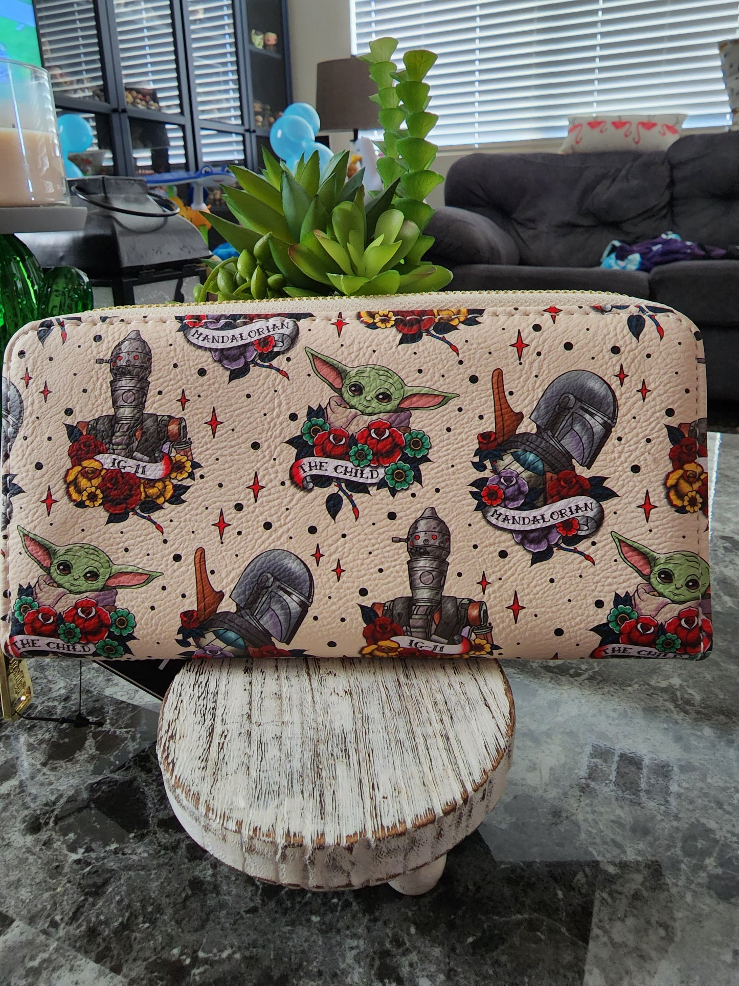 Loungefly Star Wars Mandalorian Tattoo Floral Exclusive Wallet