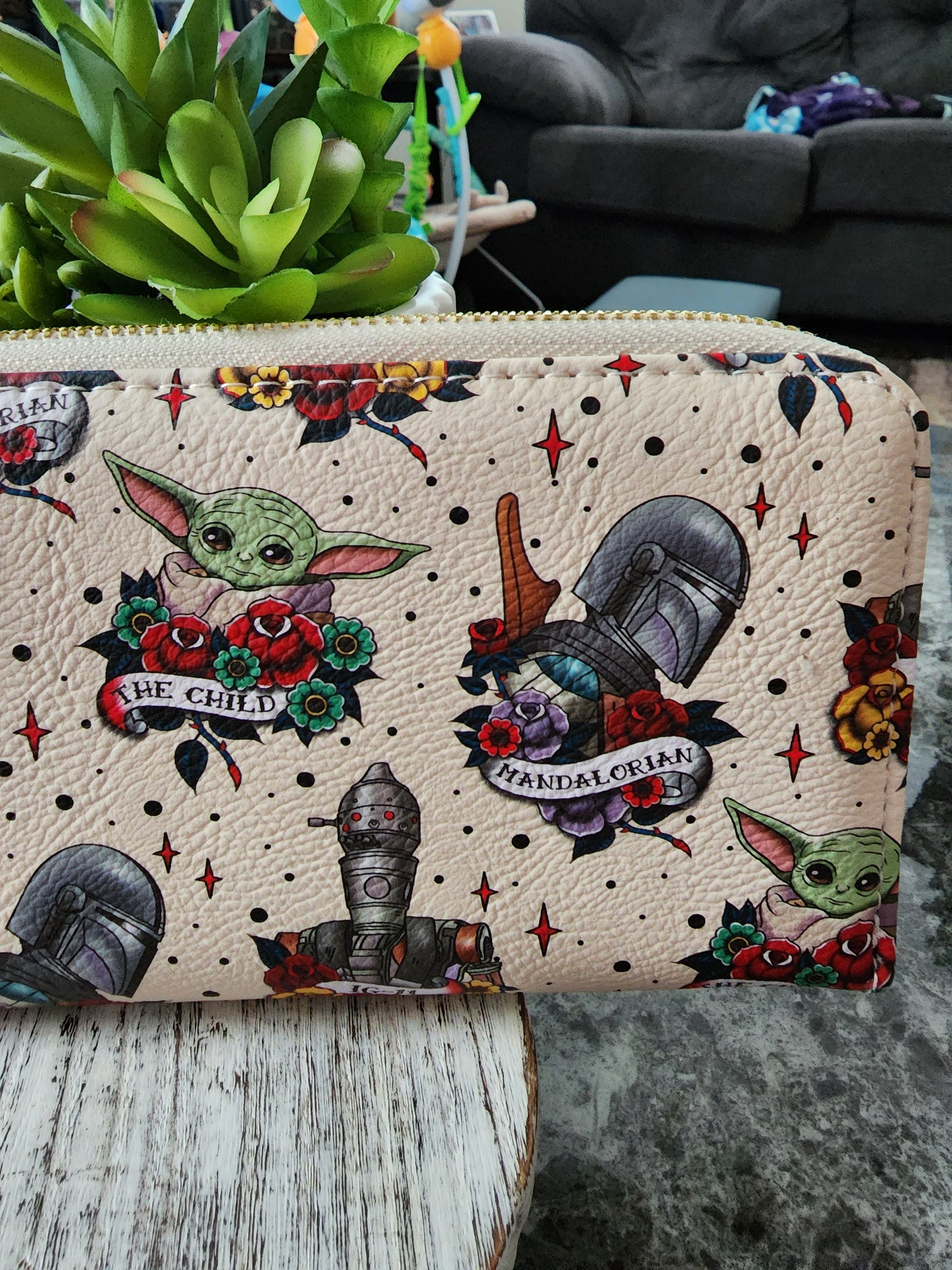 Loungefly Star Wars Mandalorian Tattoo Floral Exclusive Wallet