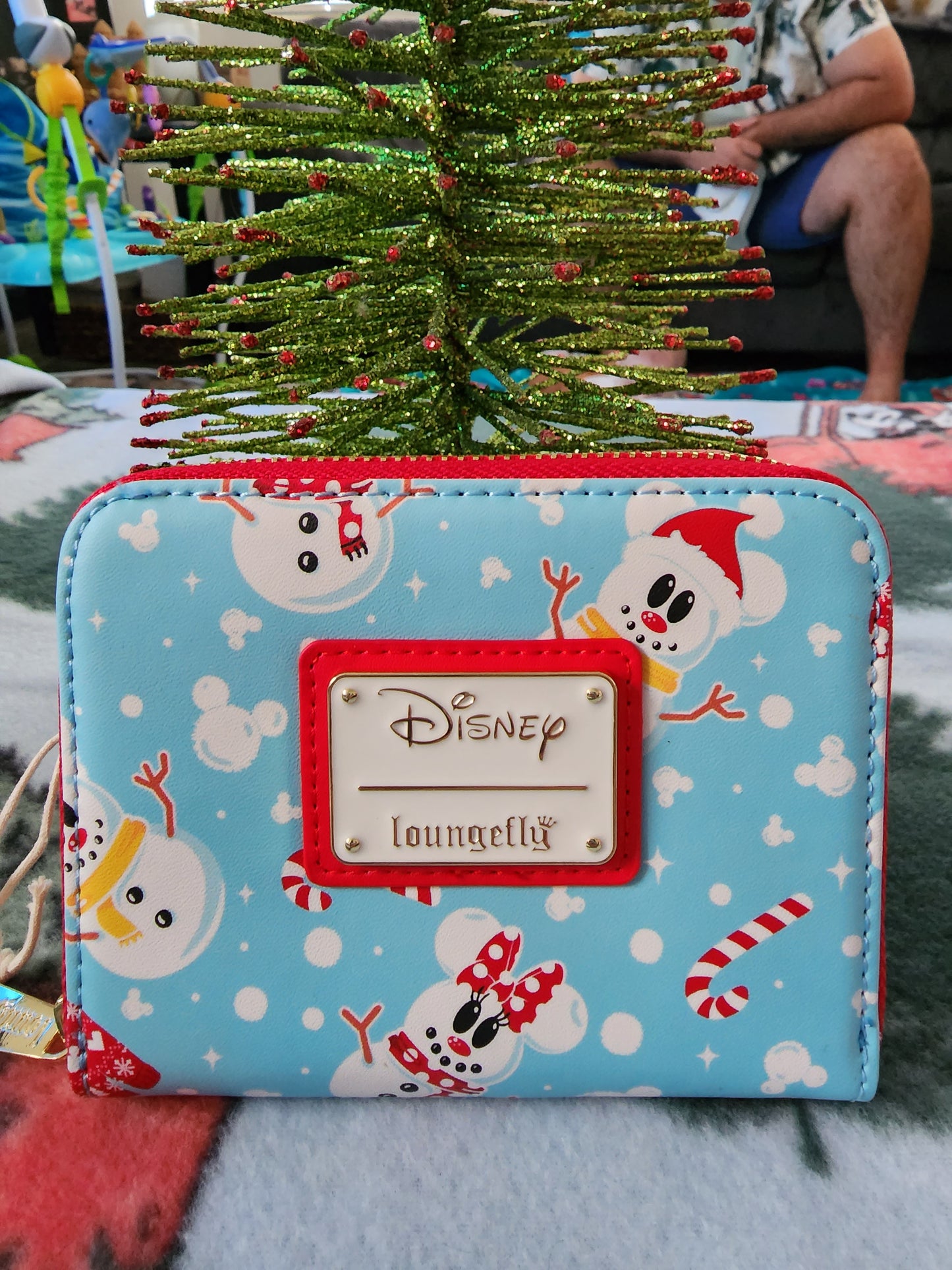 Loungefly Disney Mickey and Minnie Mouse Snowmen Holiday Wallet