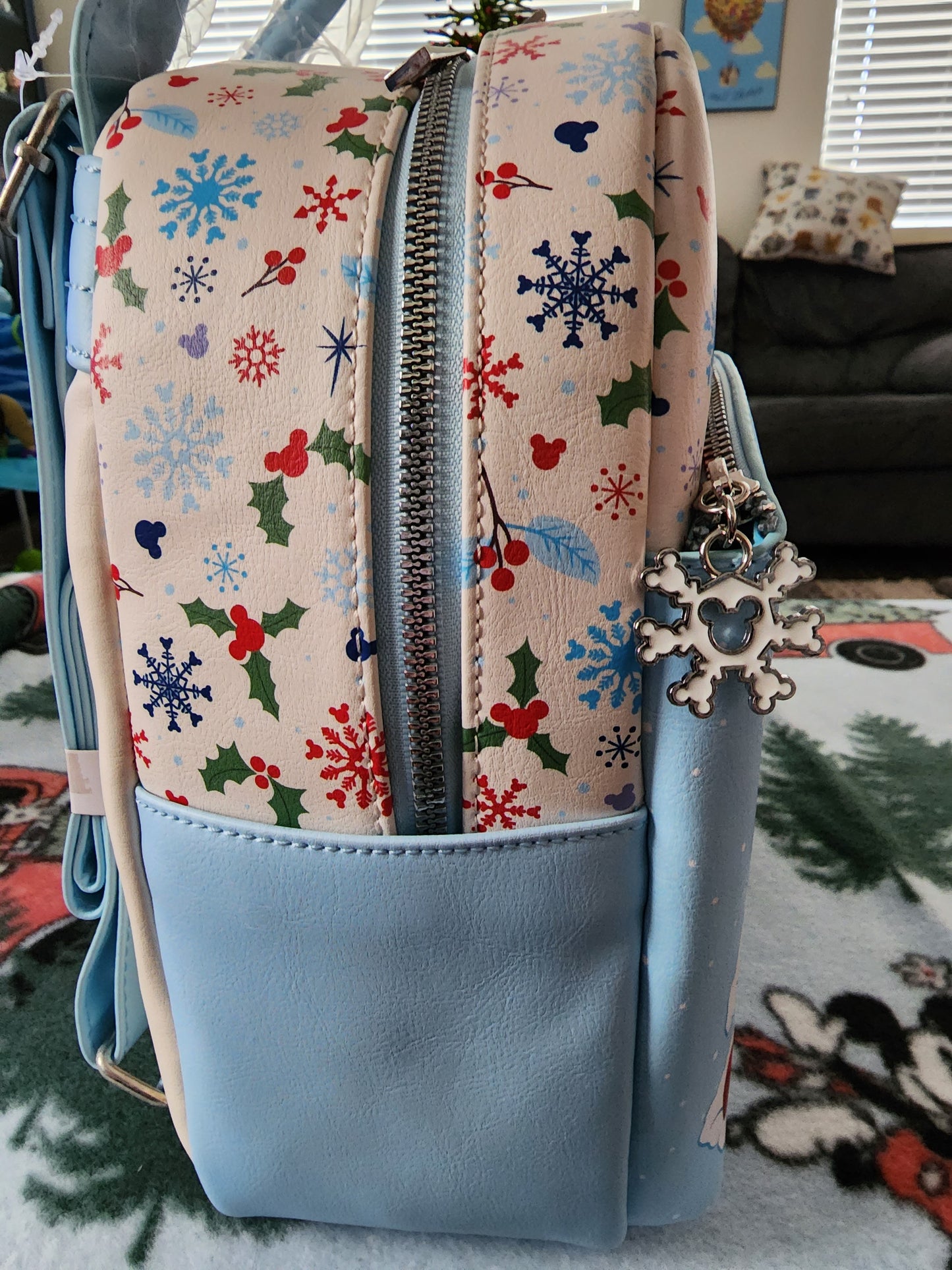 Her Universe Mickey and Minnie Mouse Christmas Backpack