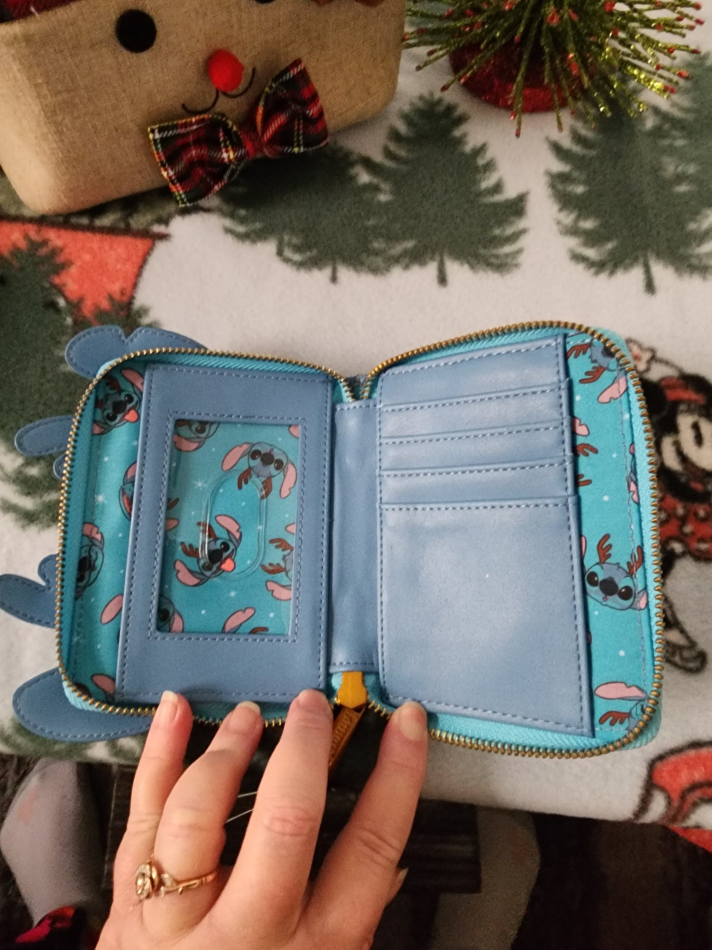 Loungefly Disney Stitch Reindeer Christmas Wallet