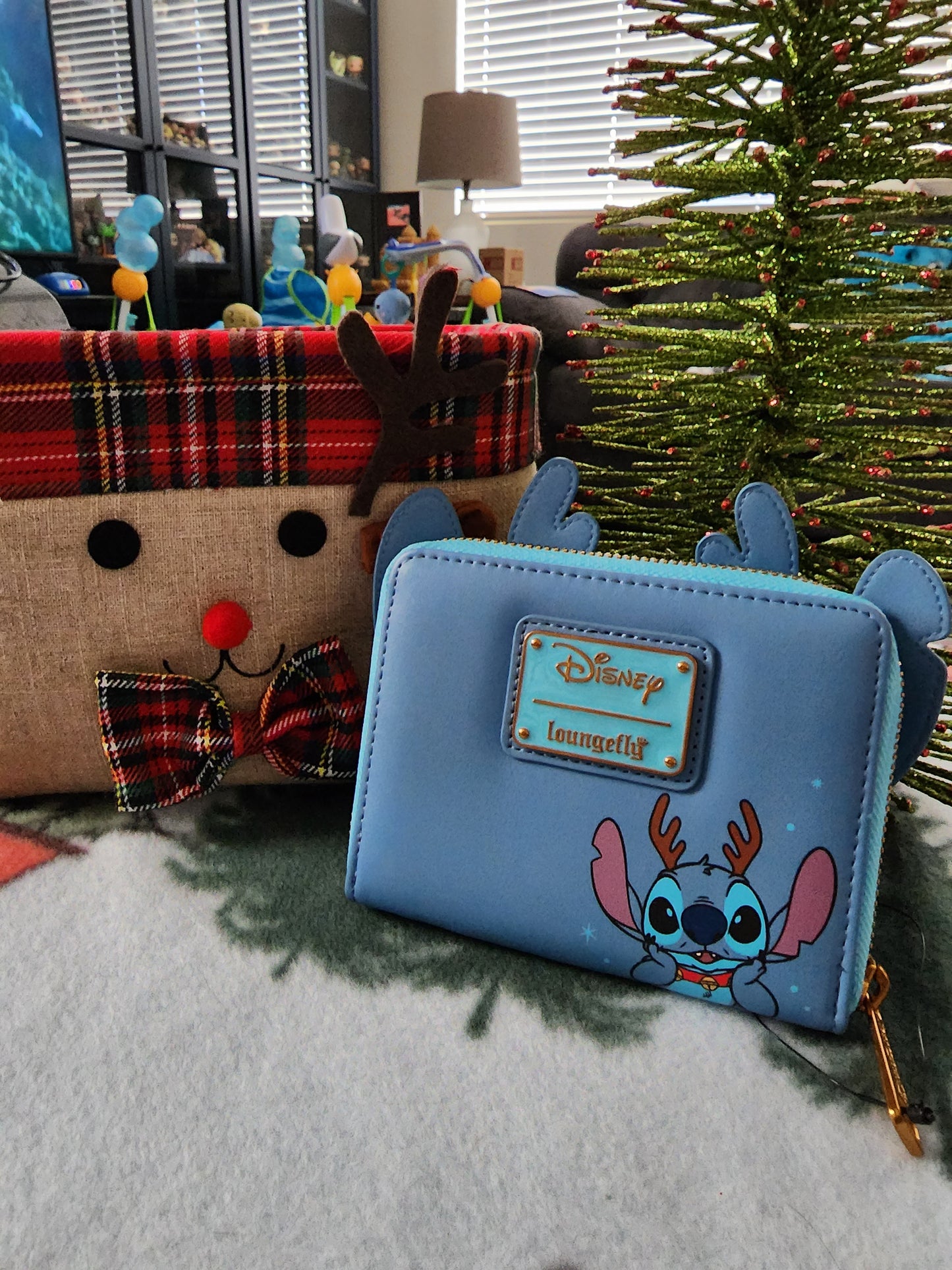 Loungefly Disney Stitch Reindeer Christmas Wallet