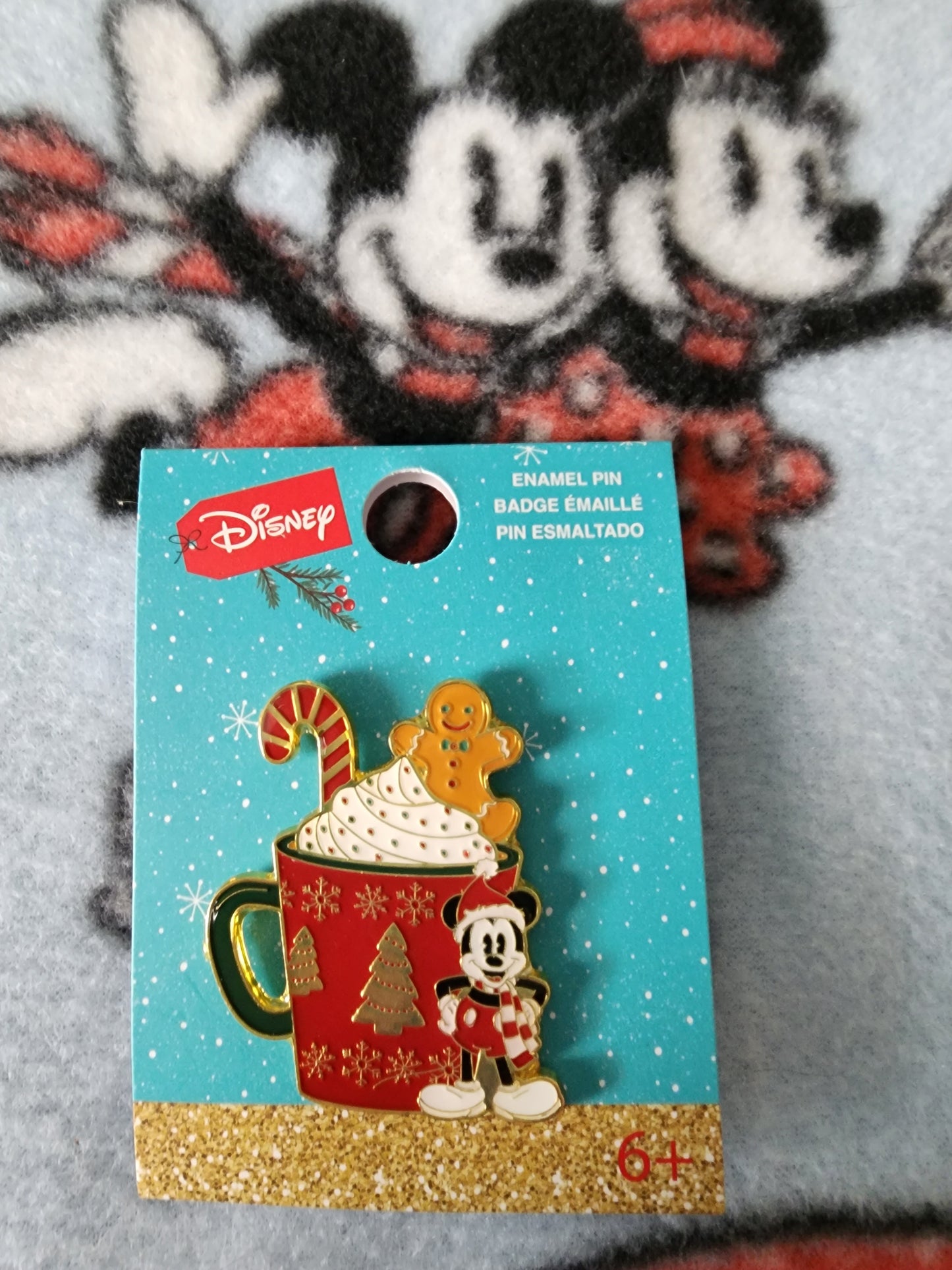 Disney Mickey Mouse Holiday Mug Pin