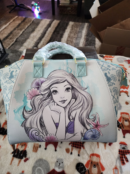 Loungefly Disney Little Mermaid and Castle Handbag