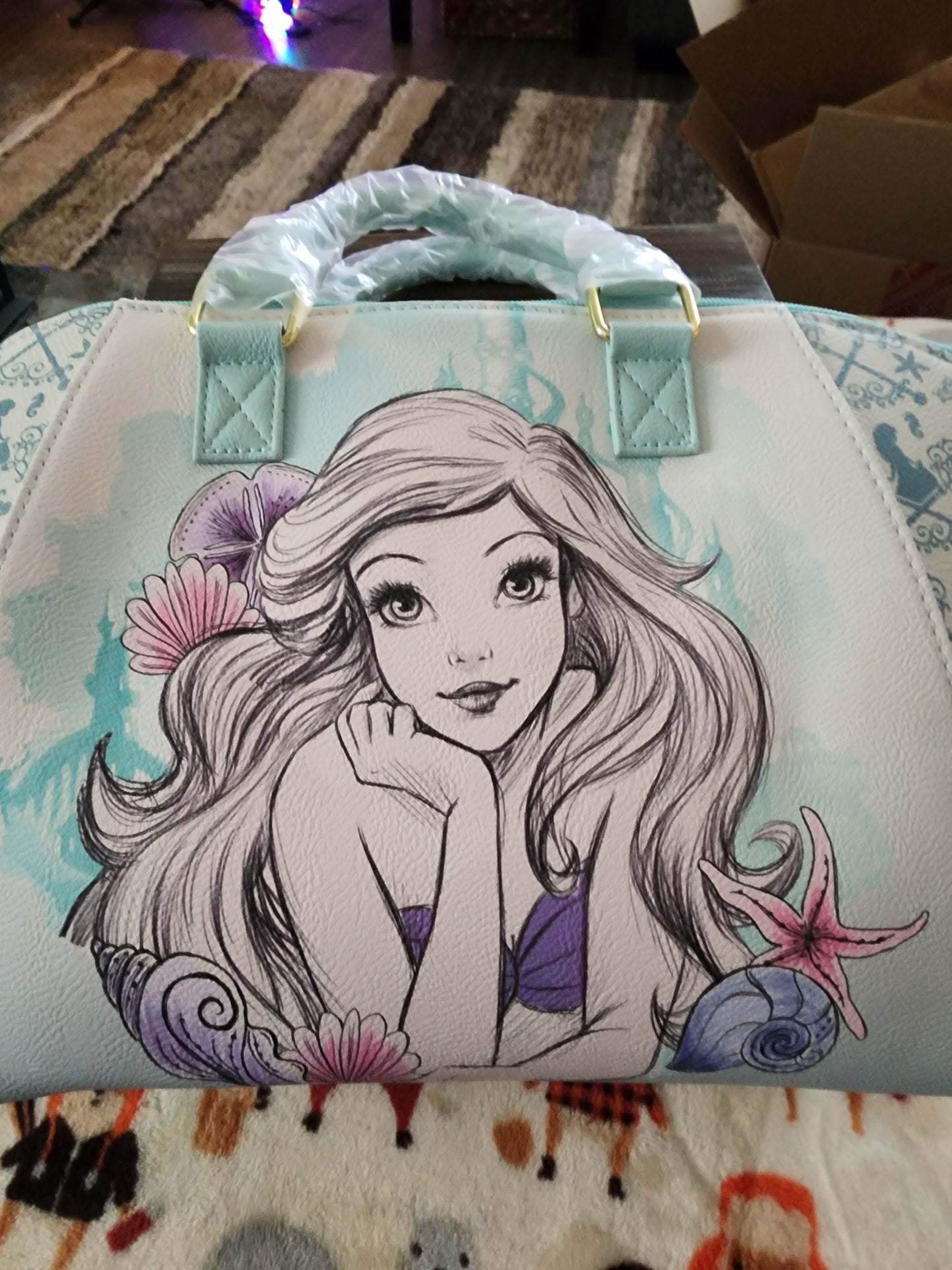 Loungefly Disney Little Mermaid and Castle Handbag