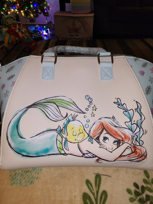 Disney Loungefly Little Mermaid and Flounder Handbag