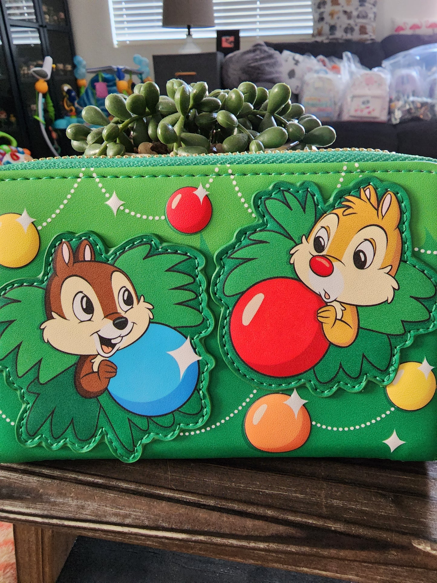 Loungefly Disney Chip and Dale Christmas Wallet