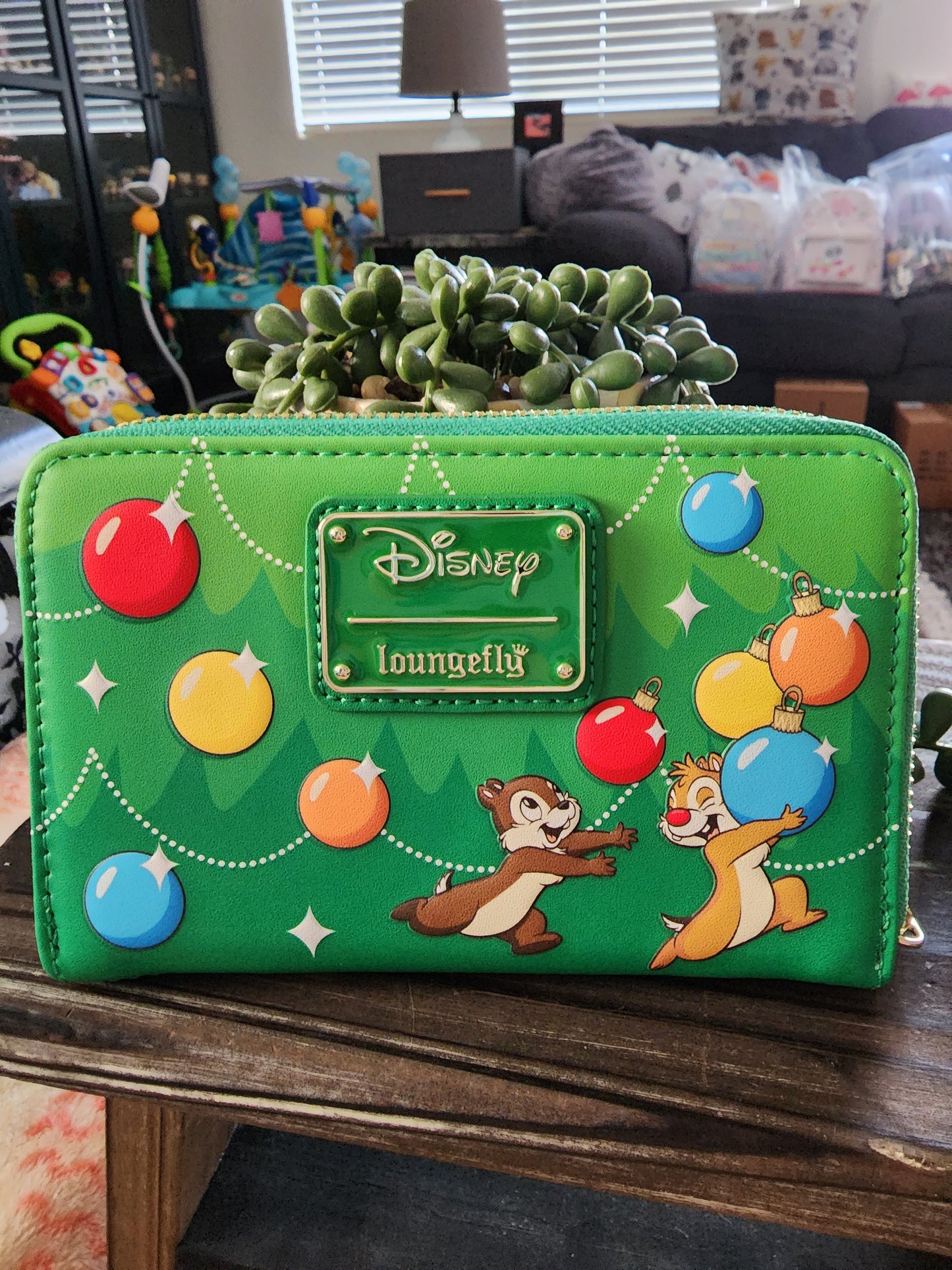 Loungefly Disney Chip and Dale Christmas Wallet