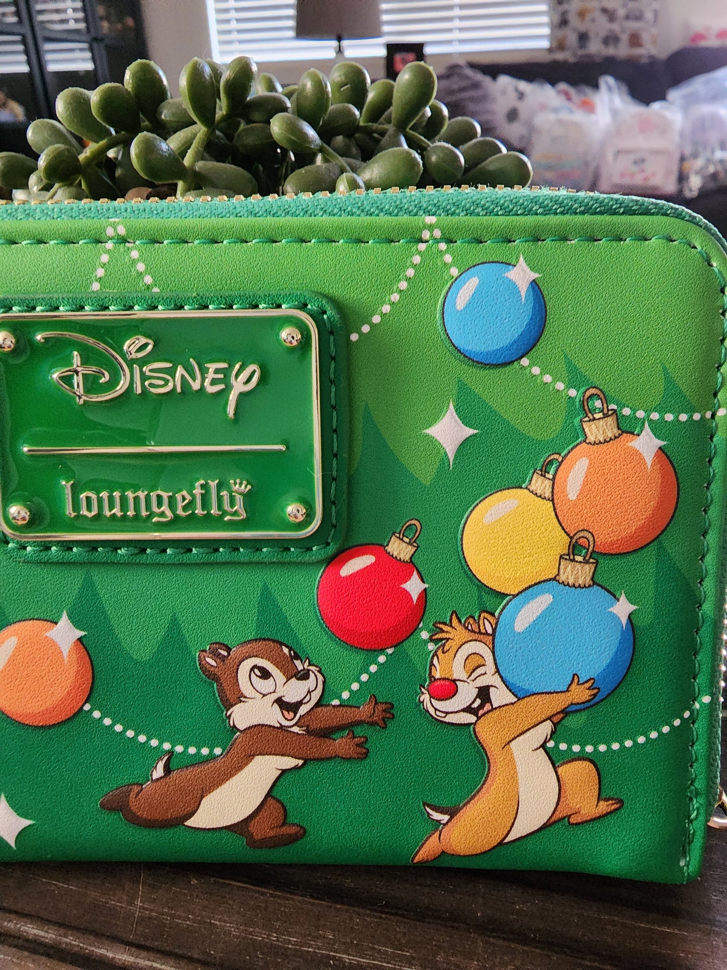 Loungefly Disney Chip and Dale Christmas Wallet