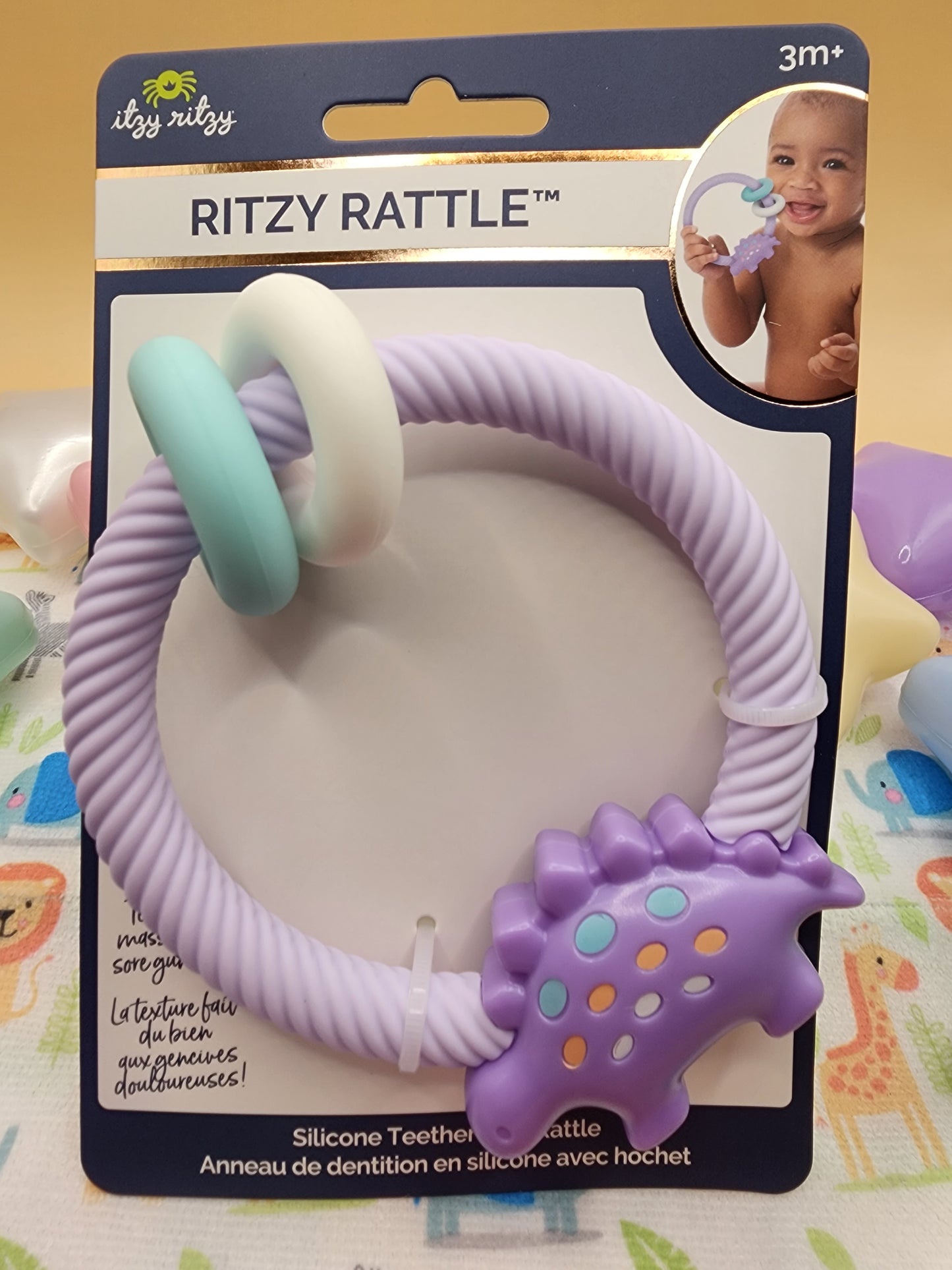 Ritzy Dino Rattle & Teething Ring