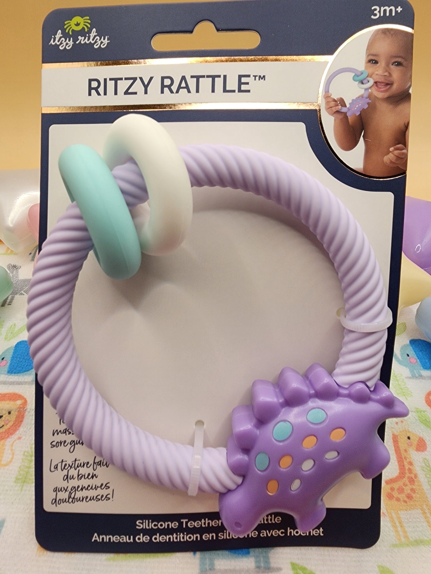 Ritzy Dino Rattle & Teething Ring