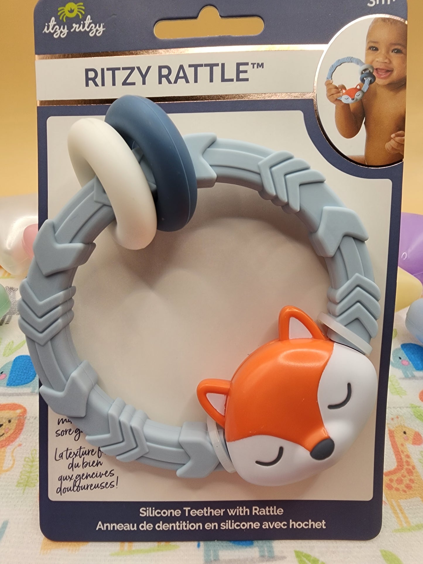 Ritzy Fox Rattle & Teething Ring
