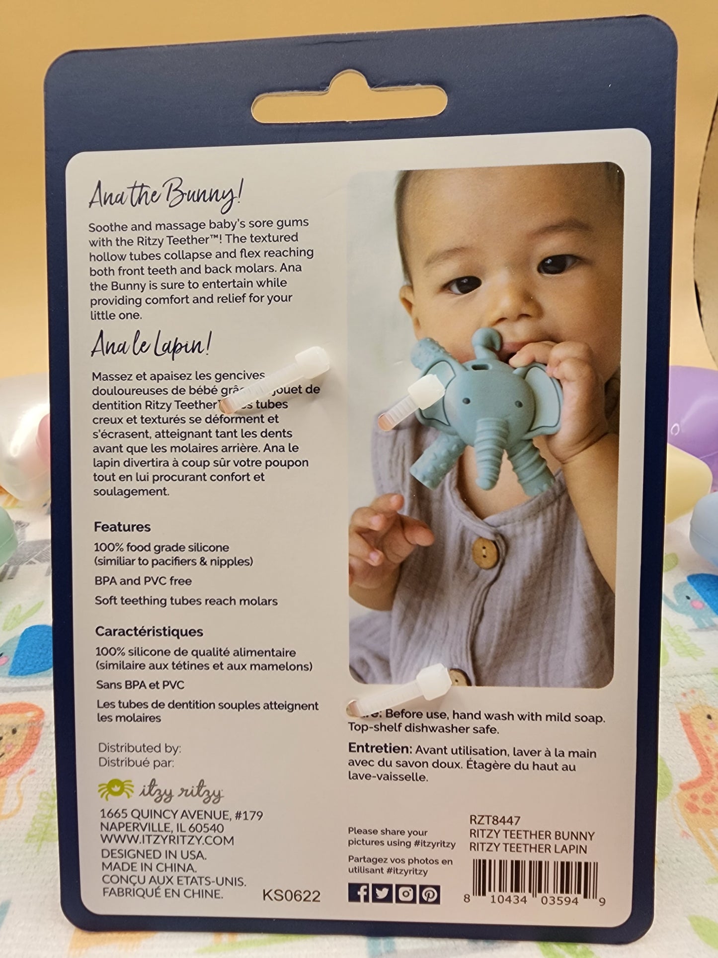 Ritzy Bunny Teether & Molar Teether