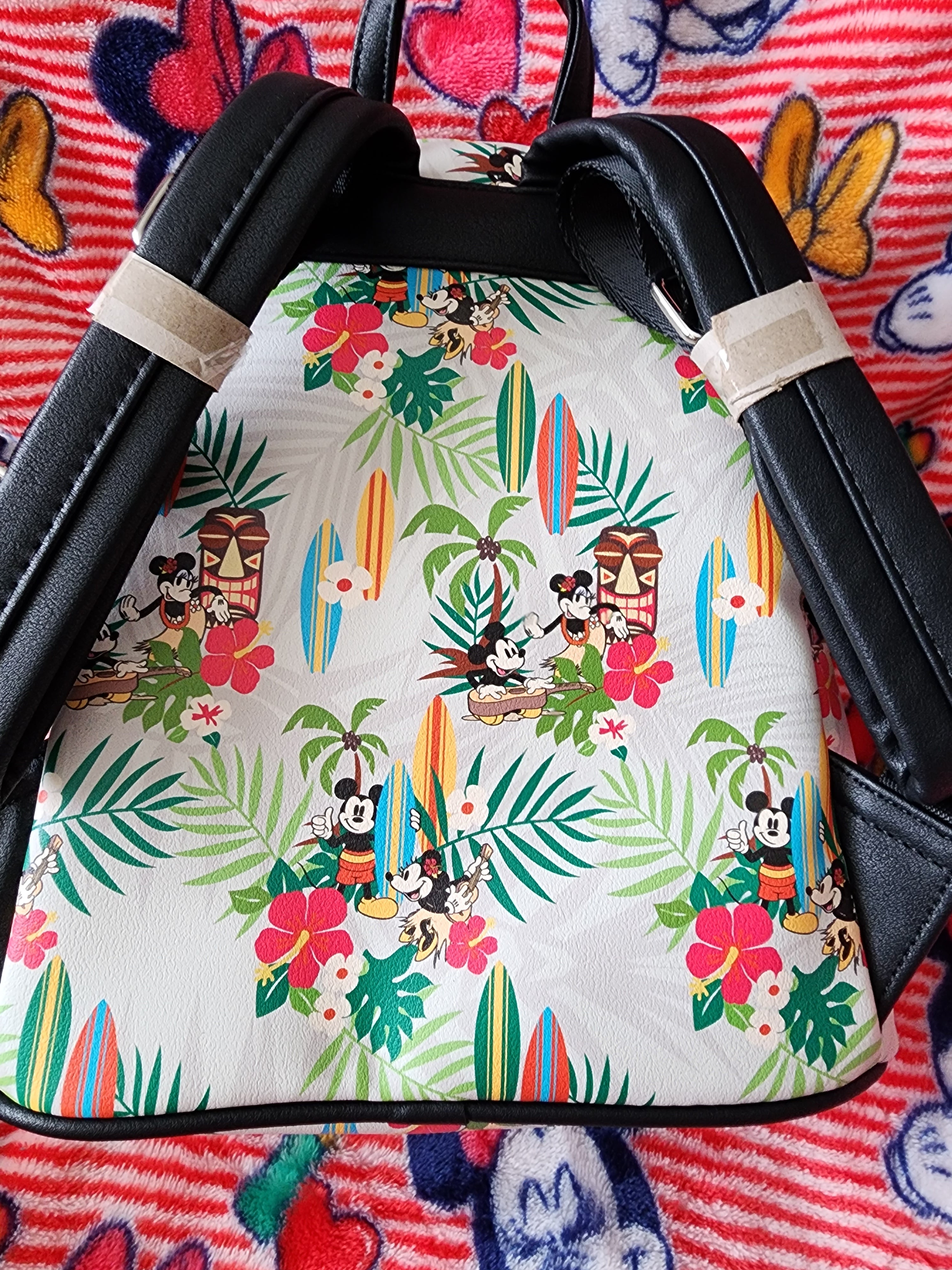 Disney Parks Loungefly Tropical Mickey and Minnie Designer Minnie store Backpack NWT