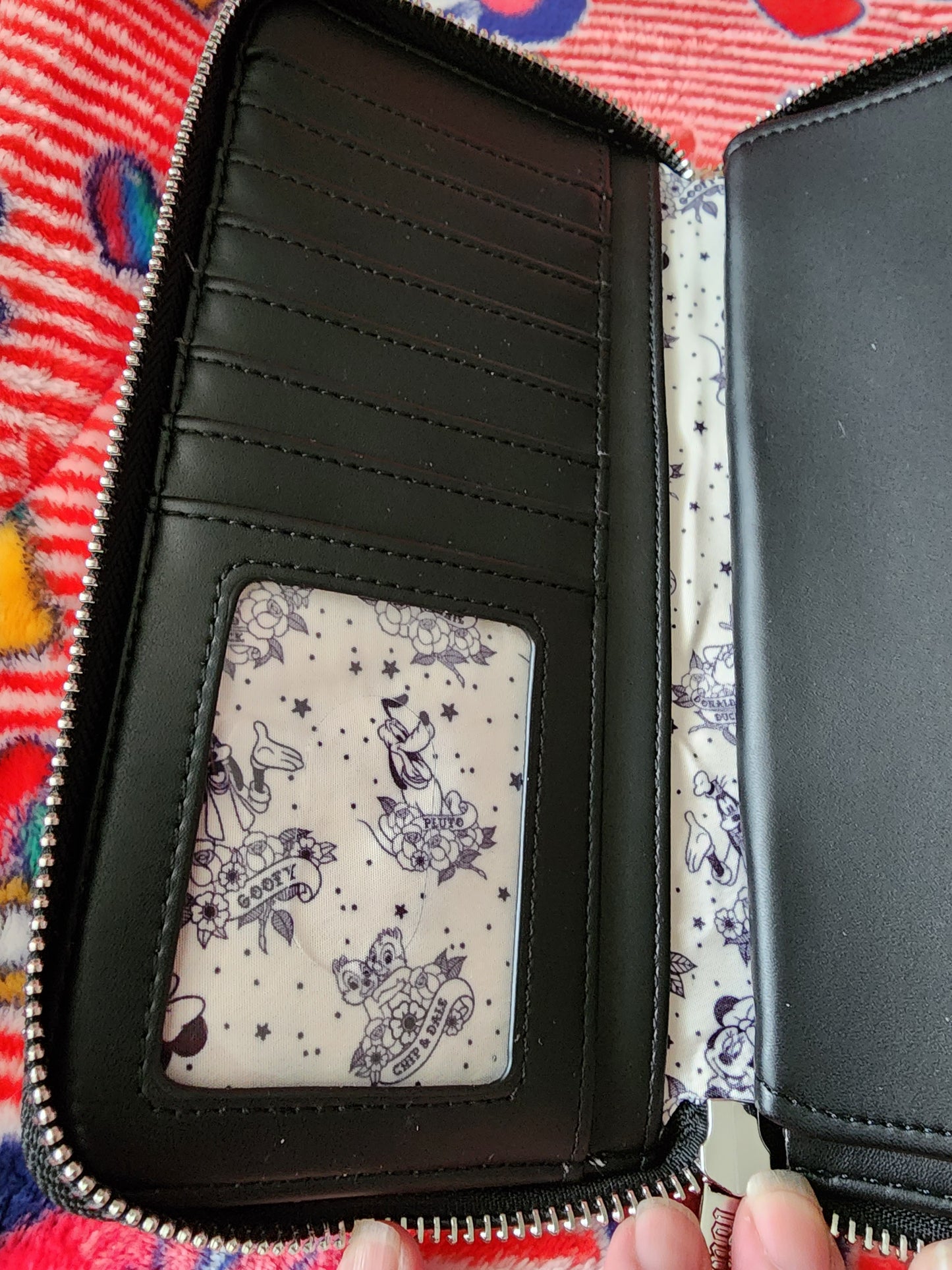 Loungefly Mickey and Friends Tattoo Floral Wallet