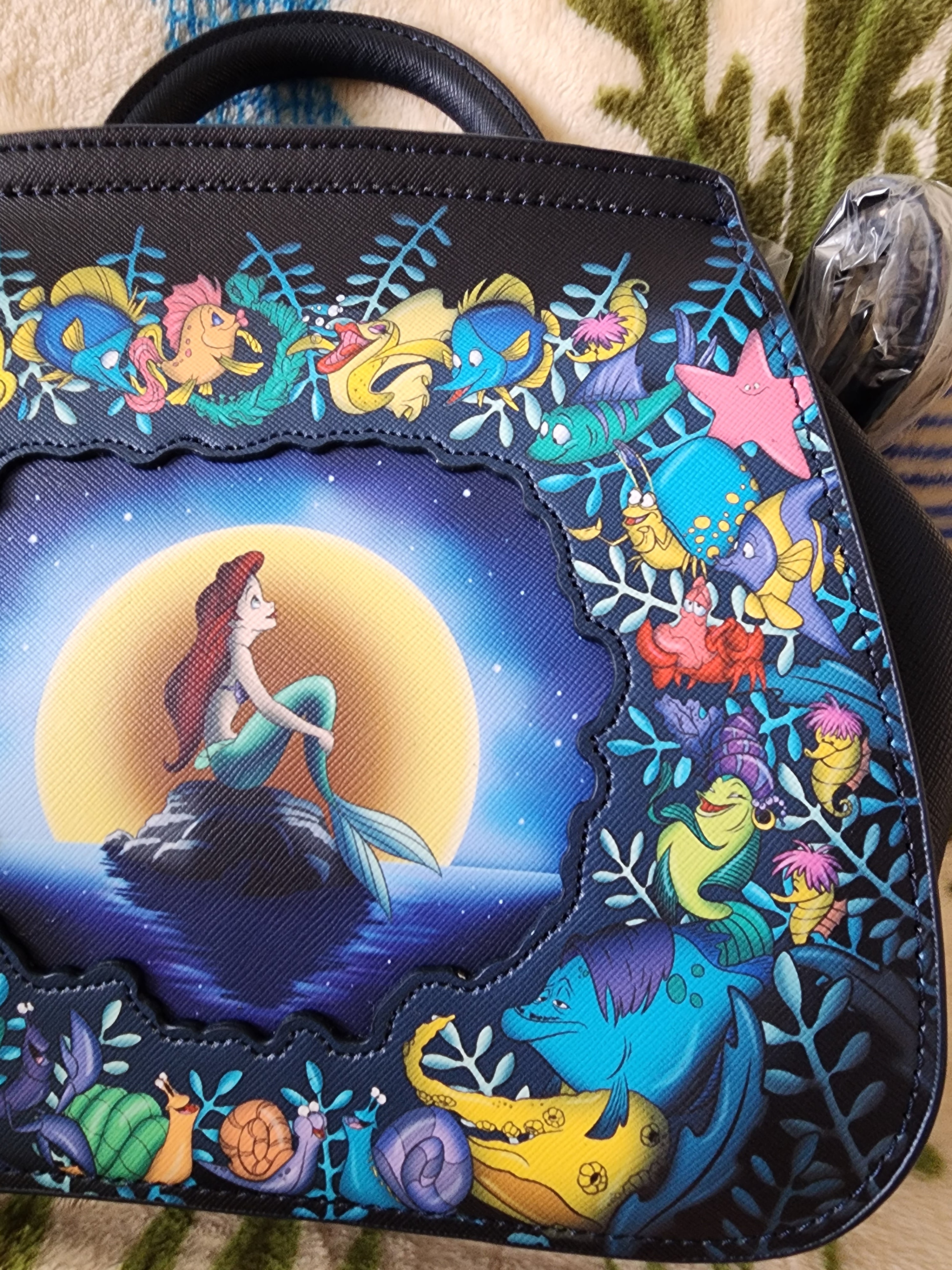 Loungefly Disney The Little Mermaid Moonlight Convertible Mini Backpack shops