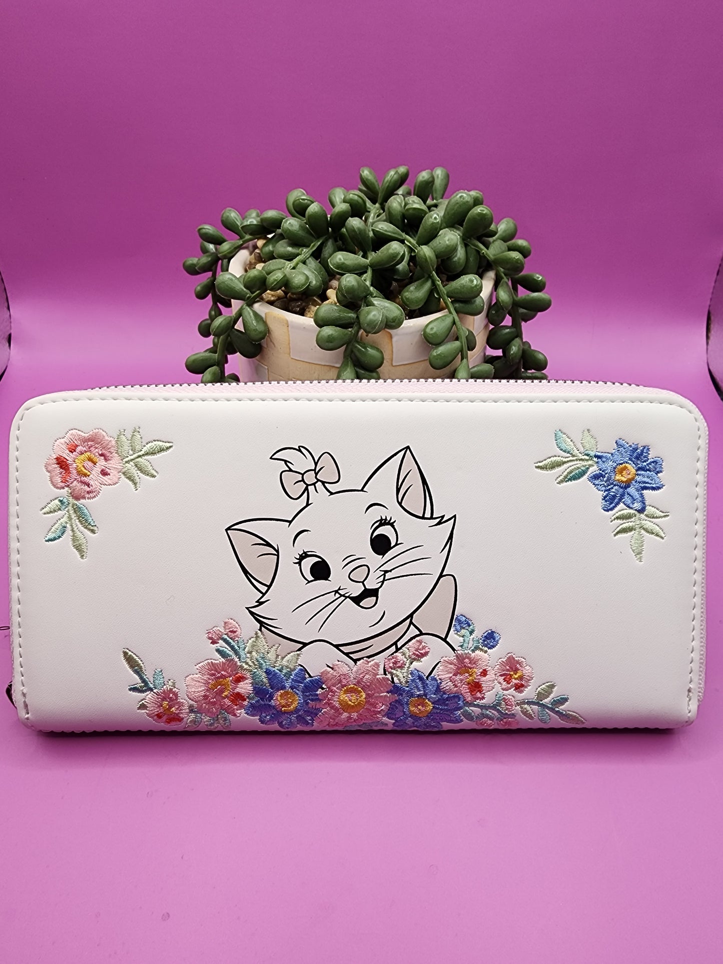 Loungefly Disney Aristocats Marie Floral Embroidered Wallet
