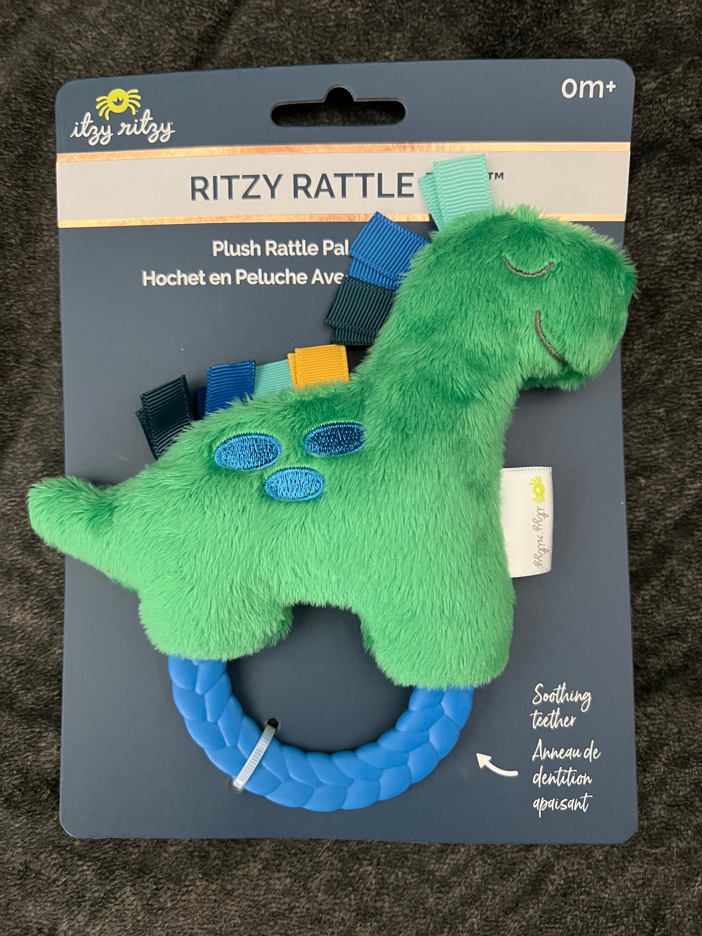 Dino Ritzy Rattle Pal Plush Rattle Pal with Teether