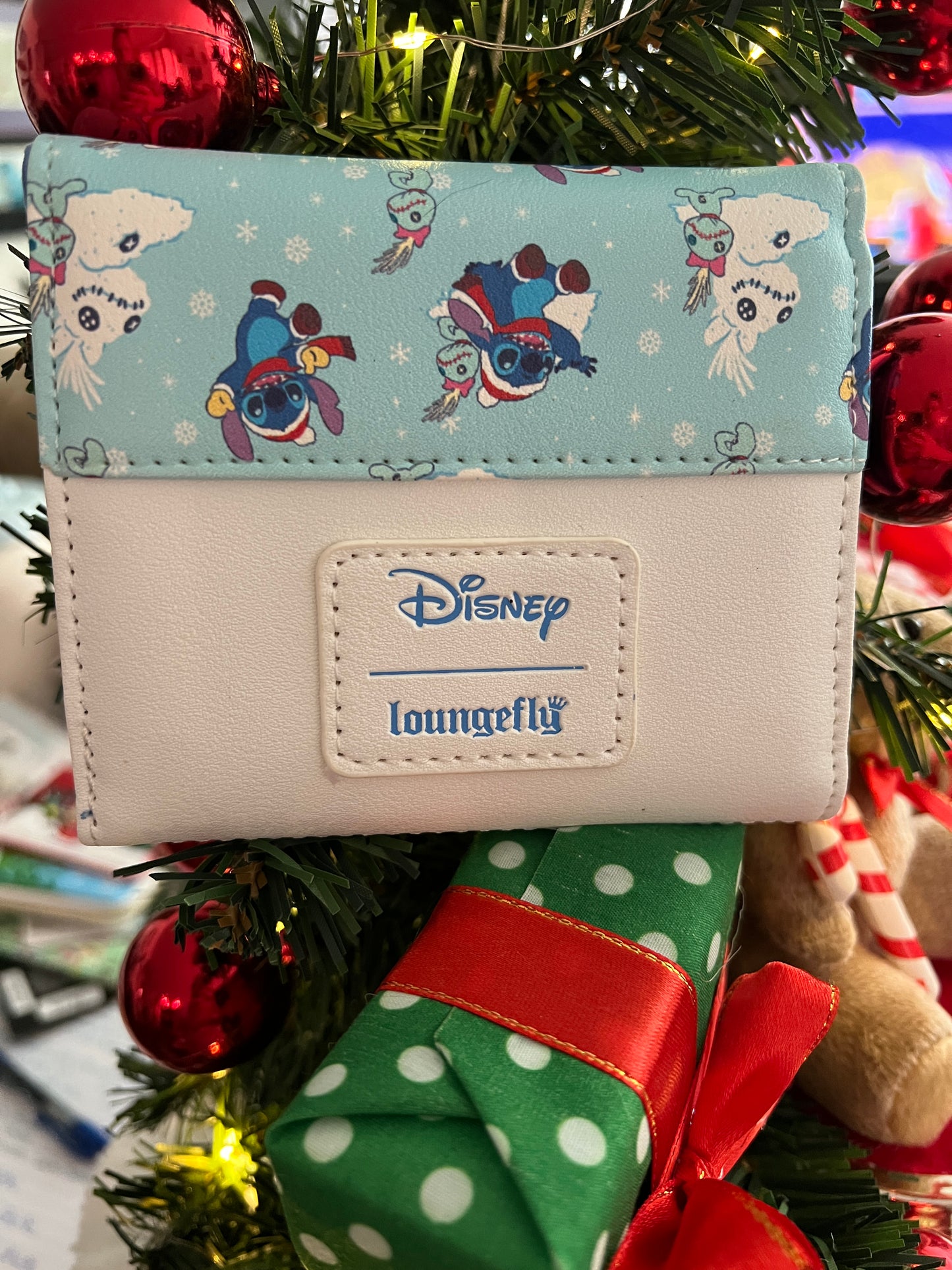 Loungefly Disney Stitch and Scrump Winter Fun Holiday Wallet