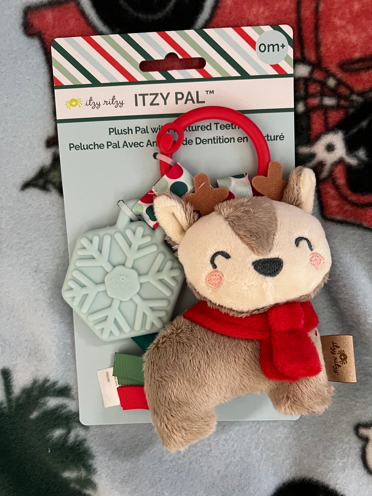 Holiday Reindeer Itzy Pal Plush & Teether Toy