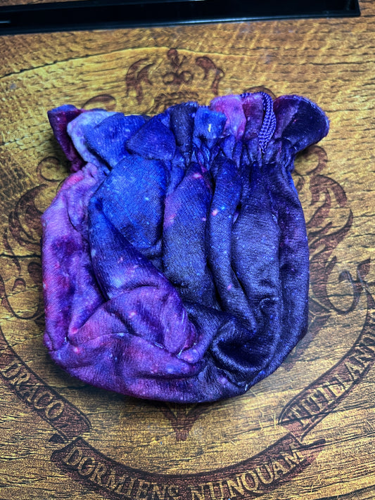 Nebula Velvet Dice Bag w/ Pockets