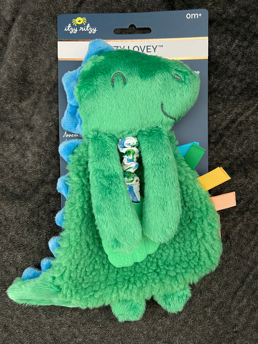 James the Dino Itzy Friends Itzy Lovey Plush with Silicone Teether Toy