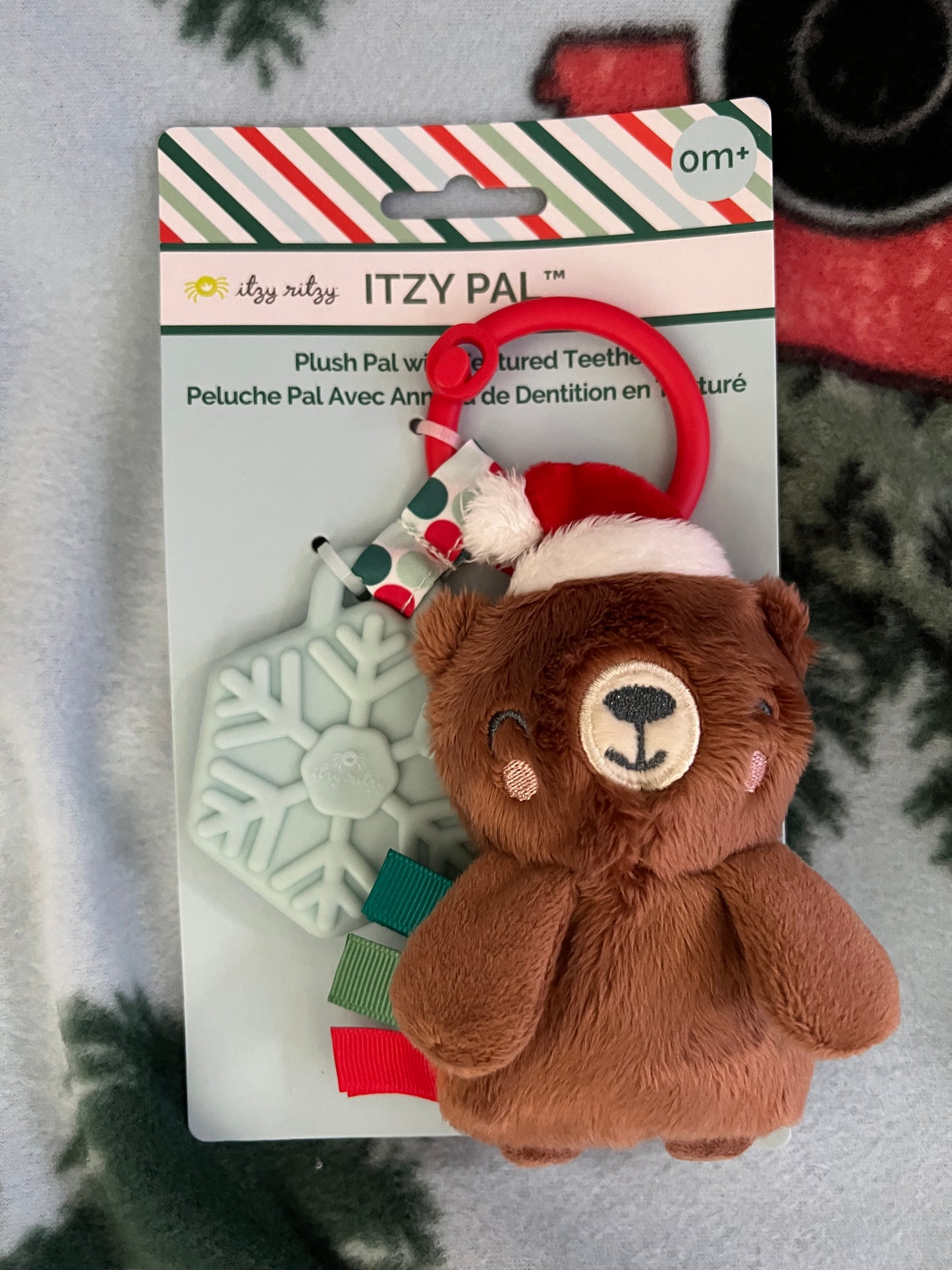 Holiday Bear Itzy Pal Plush & Teether